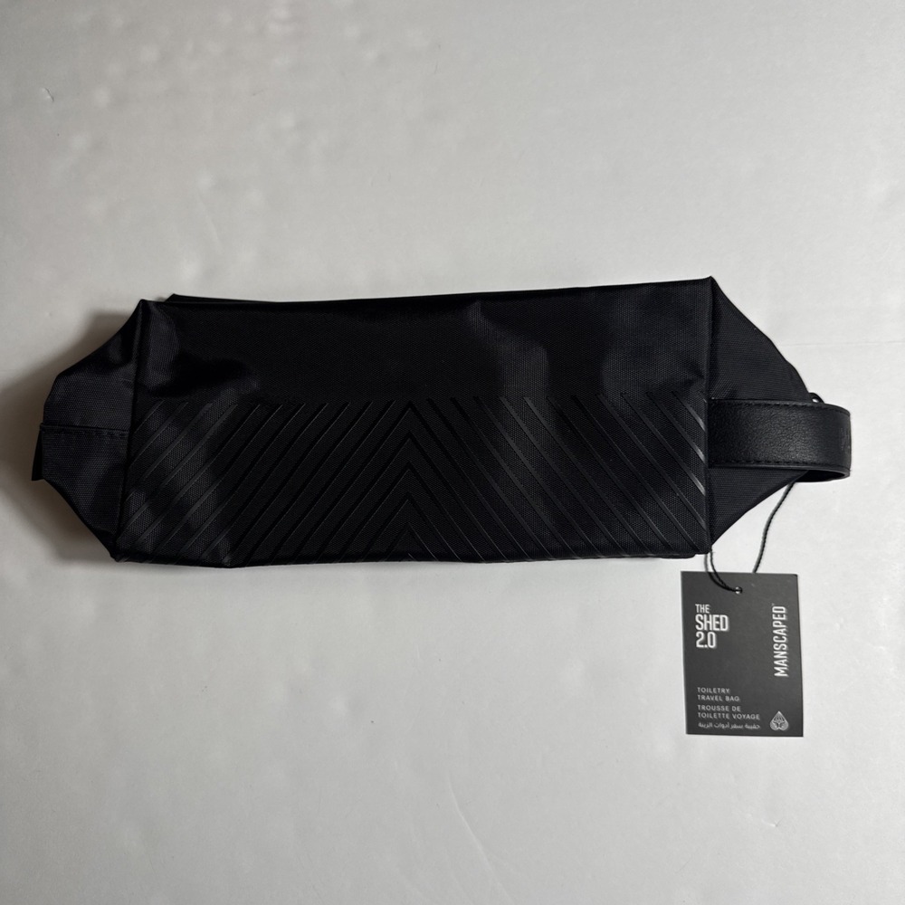 Manscaped The Shed 2.0 Toiletry Travel Bag Black Nylon Dopp Kit Case NEW